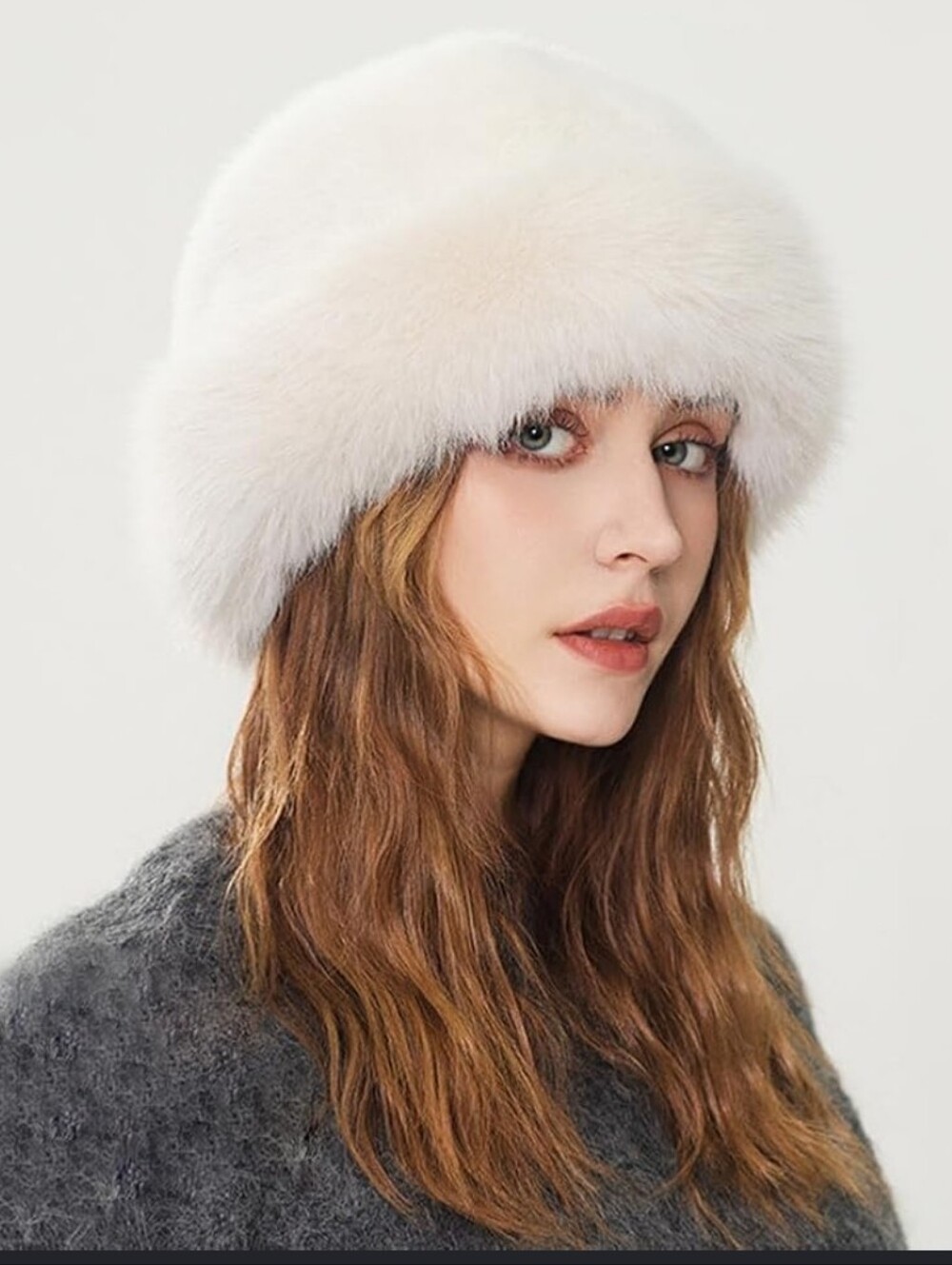 Women's Warm Winter Fluffy Faux Fur Bucket Hat OS